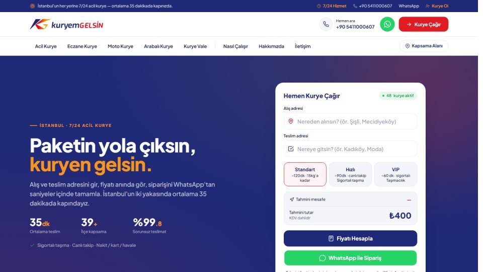 KuryemGelsin: selling a service, not a product