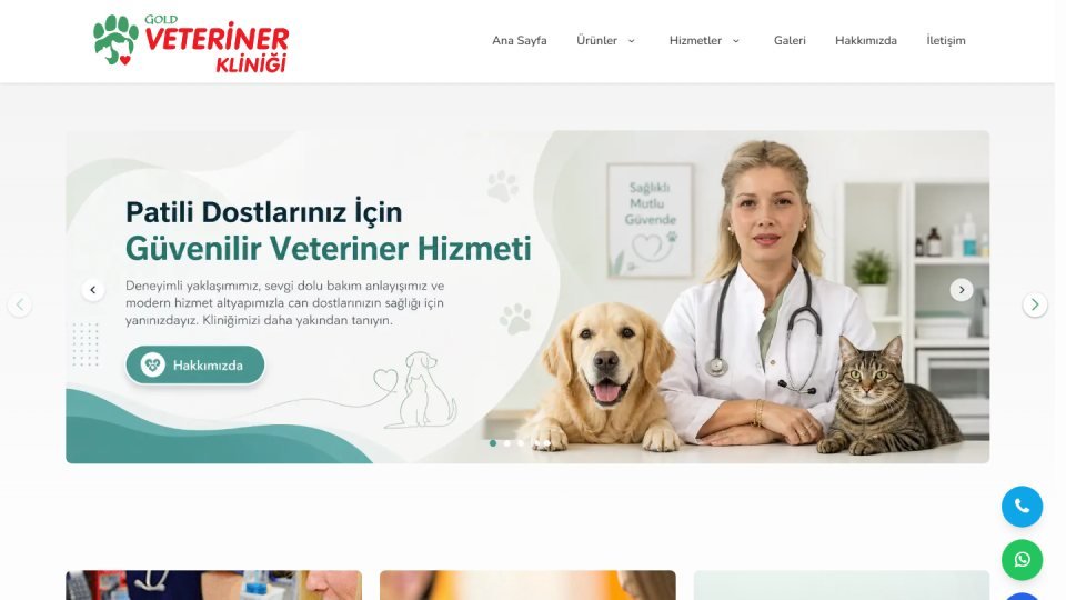 Gold Veteriner: products and services side by side